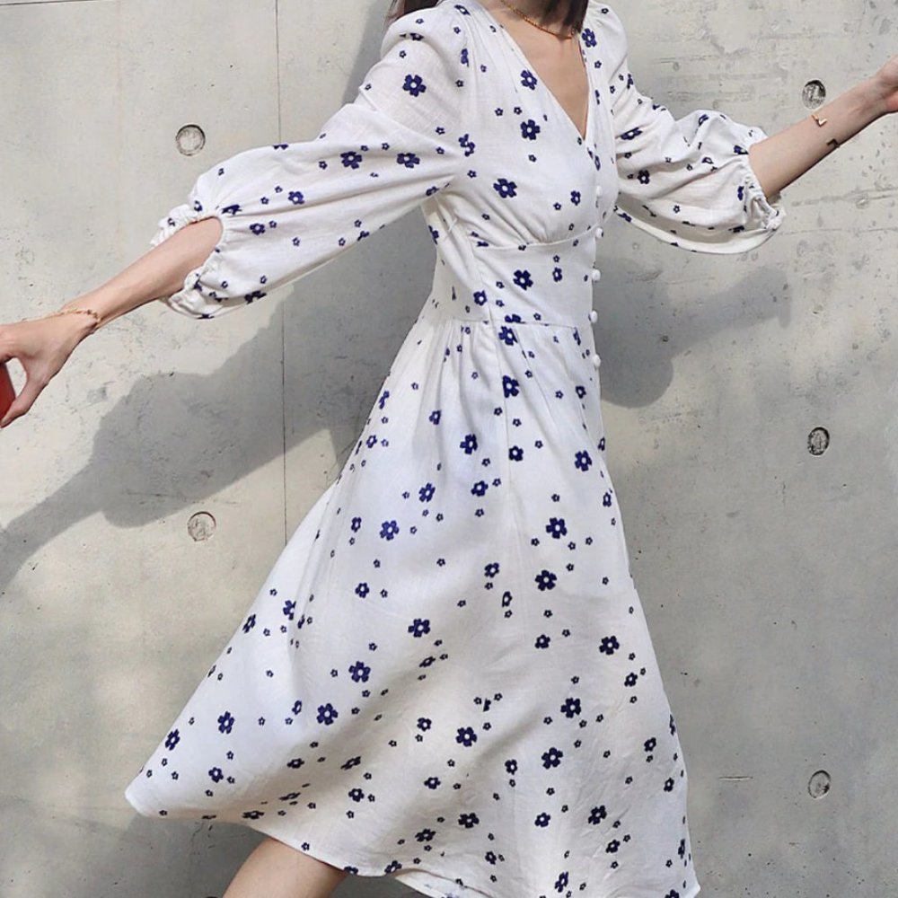 Petite Studio Emilee Dress Ivory Print [Size S]